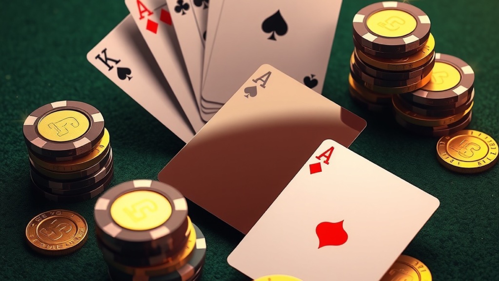Diwa OK table games: enjoy classic card and strategy-based entertainment artwork with marigold light over a dark casino floor